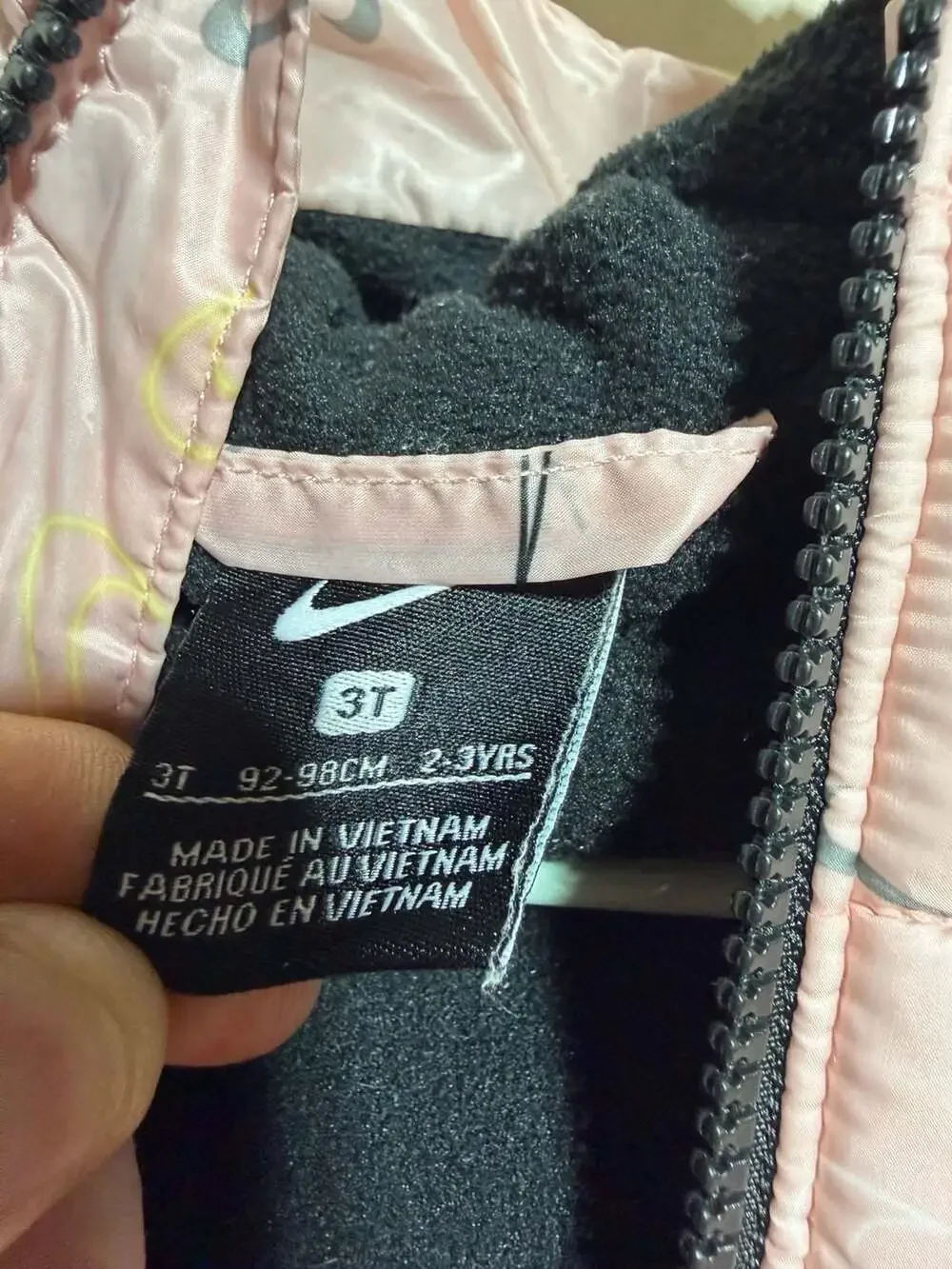 Nike Toddler Girls Pink Foam Just Do It All-Over Swoosh Puffer Jacket